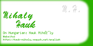 mihaly hauk business card